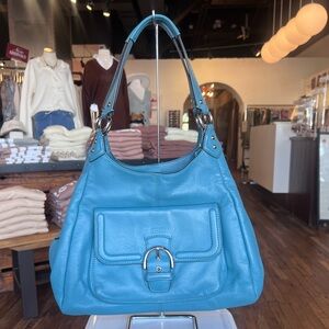 Coach - Teal Leather Coach Handbag